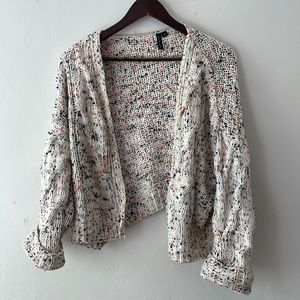 Multicolored cable kit sweater